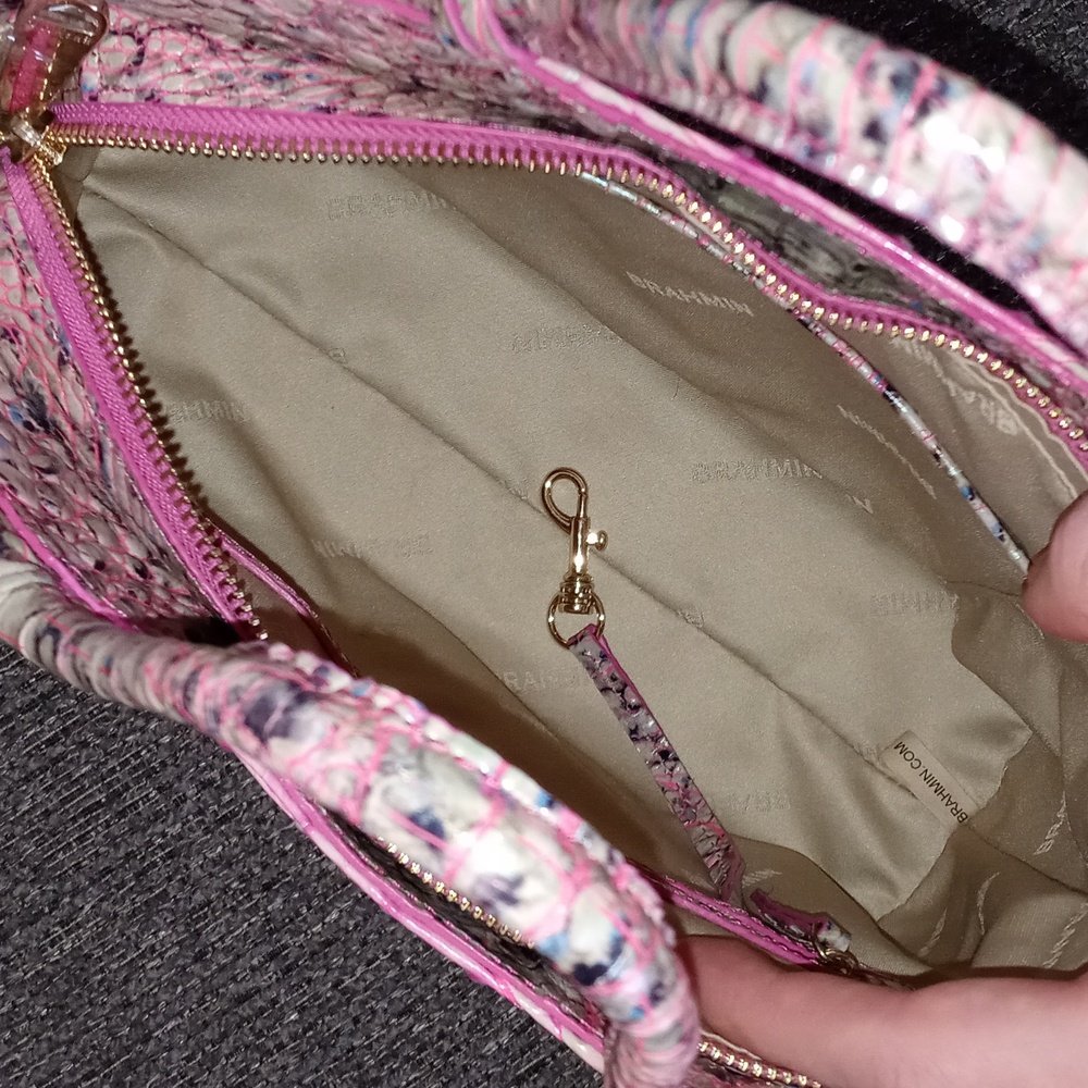 💞Brahmin💞 - Small Elaine Pink Cobra Ombre Satchel - Picture 9 of 11